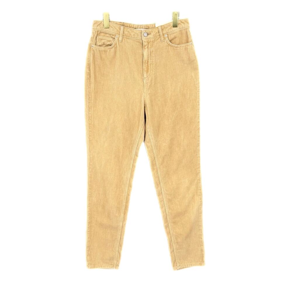 BDG NEW High Rise Mom Beige Corduroy Straight Leg 100% Cotton Classic Pants